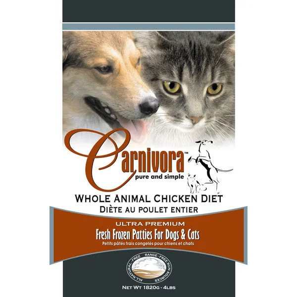 Carnivora - Chicken Diet (no veg) Patties - 4lb Sleeve
